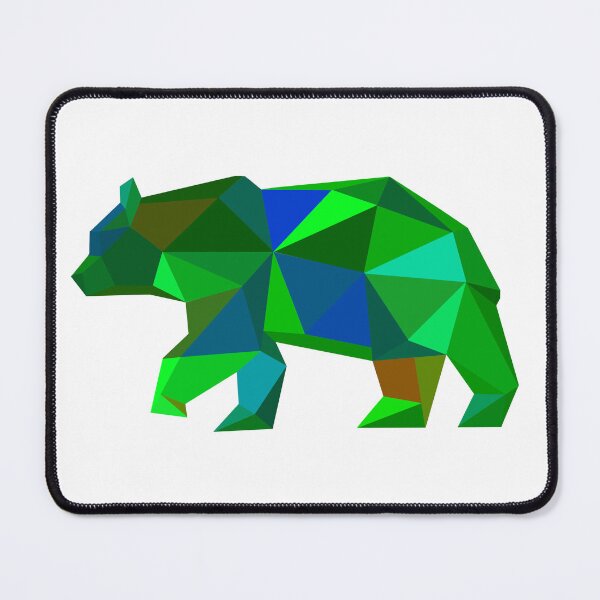 Item preview, Geometric Bear Green designed and sold by doodle-mittens.