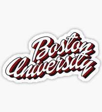 BU Retro Script Sticker
