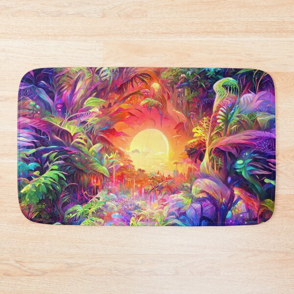 Artikelvorschau, Psychedelischer Dschungel-Sonnenuntergang entworfen und verkauft von wumples.