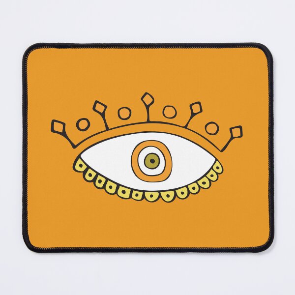 Artikelvorschau, Orange Evil Eye Krone "Glück" entworfen und verkauft von Mystikaa.