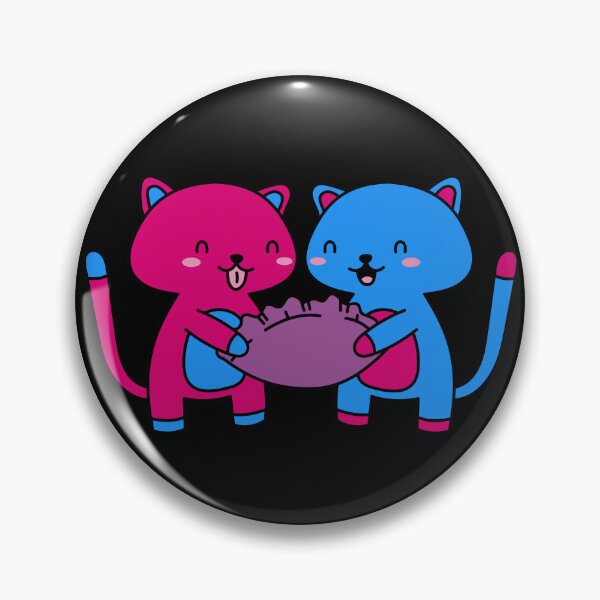 Item preview, Kawaii Bi Kittens. Bisexual Pride designed and sold by Subtle Pride Shop.