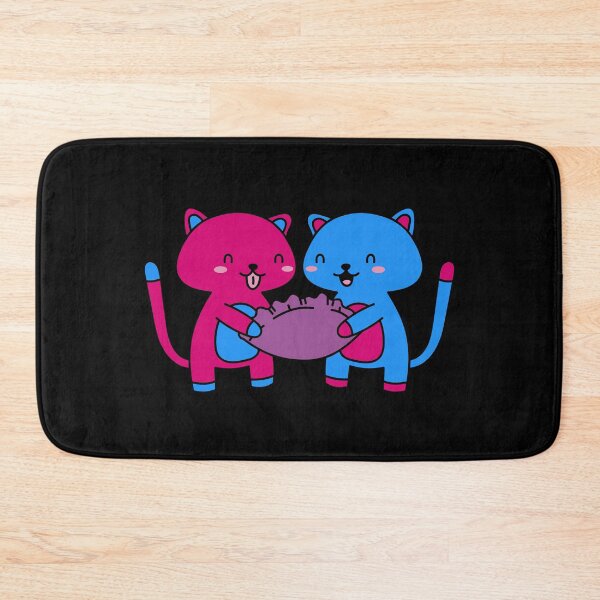 Item preview, Kawaii Bi Kittens. Bisexual Pride designed and sold by Subtle Pride Shop.