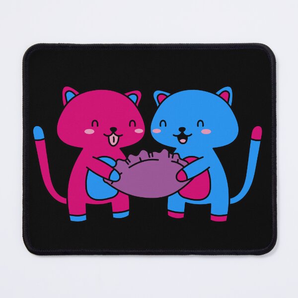 Item preview, Kawaii Bi Kittens. Bisexual Pride designed and sold by Subtle Pride Shop.