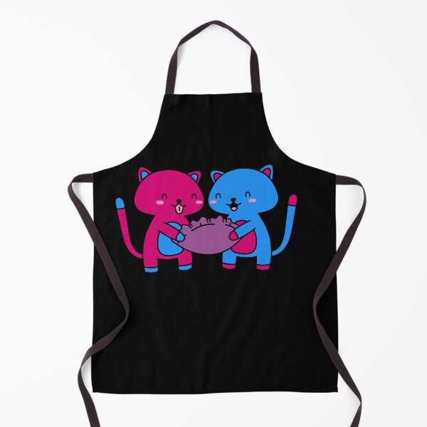 Item preview, Kawaii Bi Kittens. Bisexual Pride designed and sold by Subtle Pride Shop.