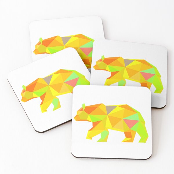 Artikelvorschau, Geometrischer Bär Ev Gelb entworfen und verkauft von doodle-mittens.