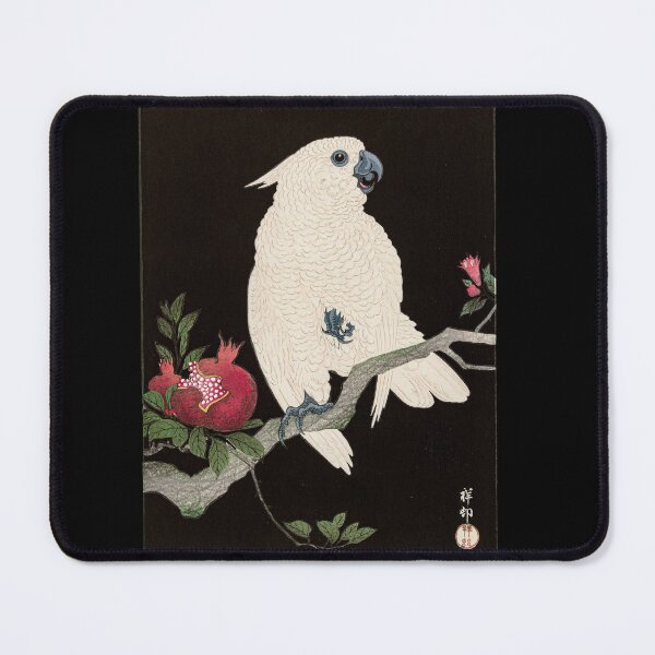 Item preview, Ohara Koson Cockatoo and pomegranate. Vintage Japanese Art. designed and sold by el-padre.