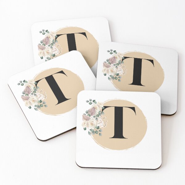 Item preview, letter t floral designed and sold by LU NA.