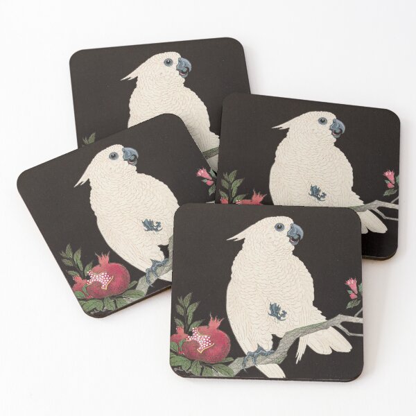 Item preview, Ohara Koson Cockatoo and pomegranate. Vintage Japanese Art. designed and sold by el-padre.