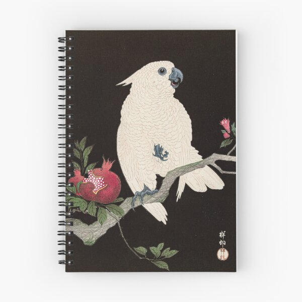 Item preview, Ohara Koson Cockatoo and pomegranate. Vintage Japanese Art. designed and sold by el-padre.