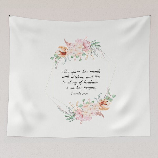 Item preview, Proverbs 31:26, Bible Verse designed and sold by latiendadearyam.