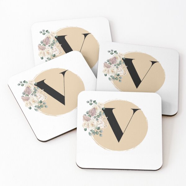 Item preview, letter v floral designed and sold by LU NA.