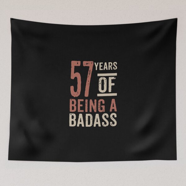 Item preview, 57 years of being a badass birthday gift designed and sold by rodmendonca.