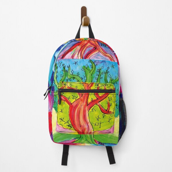 Item preview, Nature is Groovy, Psychedelic Watercolor and Ink Tree Art Illustration designed and sold by HBBArtShop.