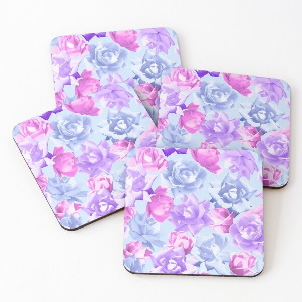 Item preview, Blue purple pink roses designed and sold by artlovepassion.