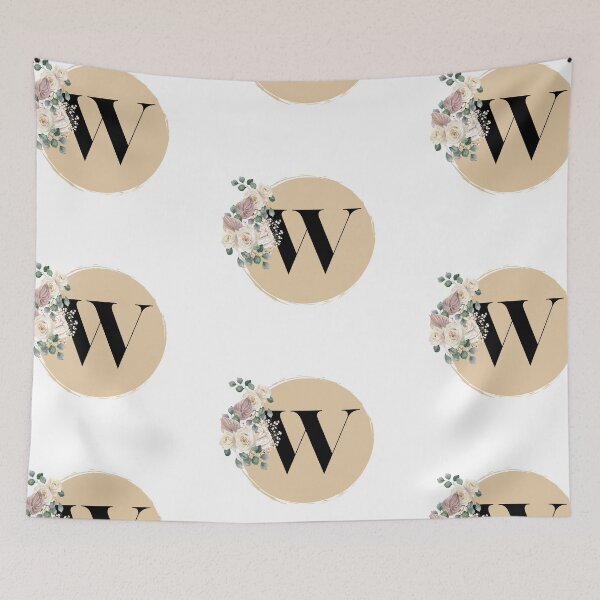 Item preview, letter w floral designed and sold by LU NA.