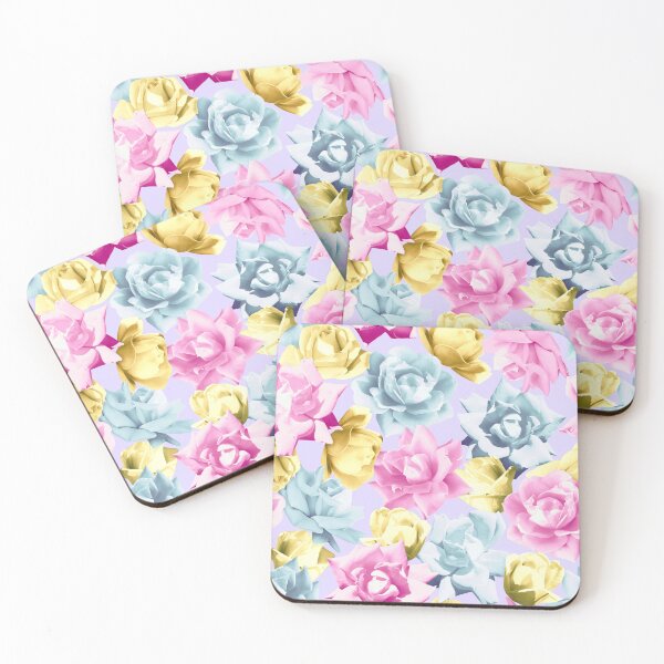 Item preview, Pink blue yellow roses designed and sold by artlovepassion.