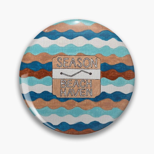Item preview, Beach Haven beach badge retro designed and sold by Artfullee63.