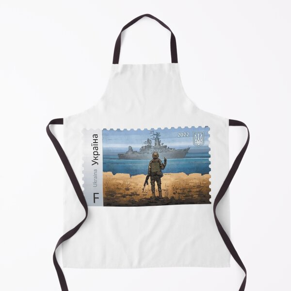 Item preview, Ukrainian Postage Stamp Russian Warship Moskva Go Fuck Yourself designed and sold by CafeRacer044.