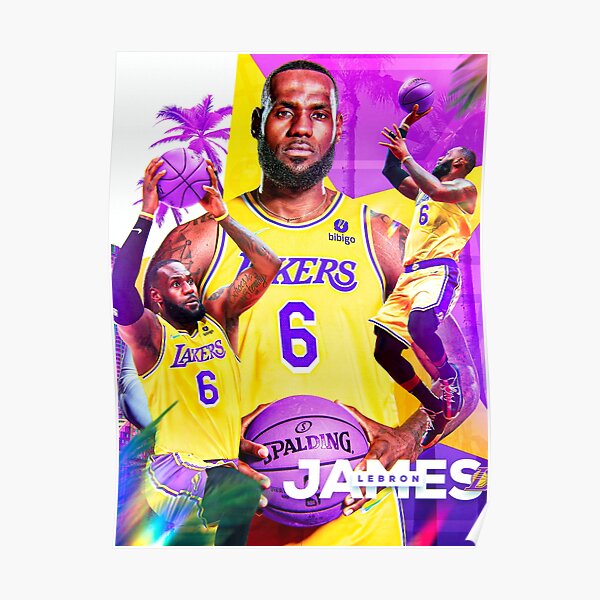 LeBron James 6 LA Poster for Sale by HazlettTLH