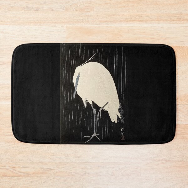 Item preview, Ohara Koson Egret in the rain. Vintage Japanese Art. designed and sold by el-padre.