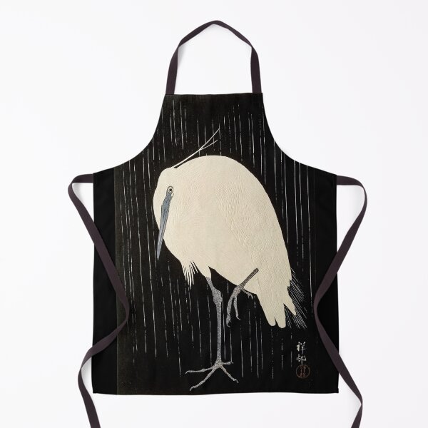 Item preview, Ohara Koson Egret in the rain. Vintage Japanese Art. designed and sold by el-padre.