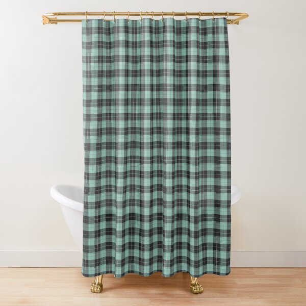Einfaches Tartan-Muster in türkis xs Duschvorhang