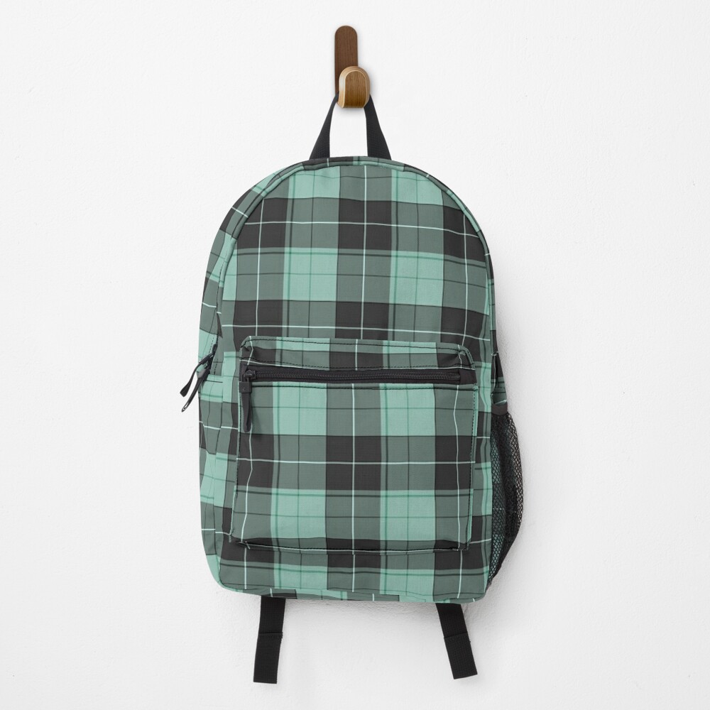 Einfaches Tartan-Muster in türkis xs Rucksack