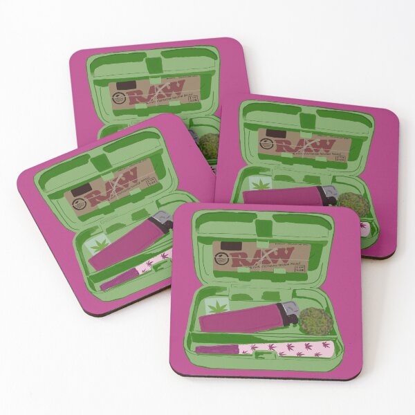 Item preview, RAW 420 Stash Box in Pink & Green designed and sold by natasha.tashaii.