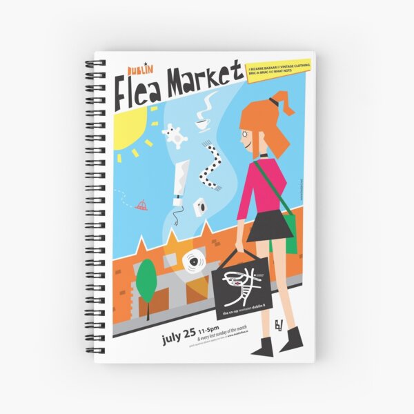 Dublin Flea Market Poster, 2010 Spiral Notebook