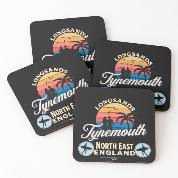 Item preview, Longsands Tynemouth North East Sunset Surfer Palm Tree  designed and sold by MerchByCraig.