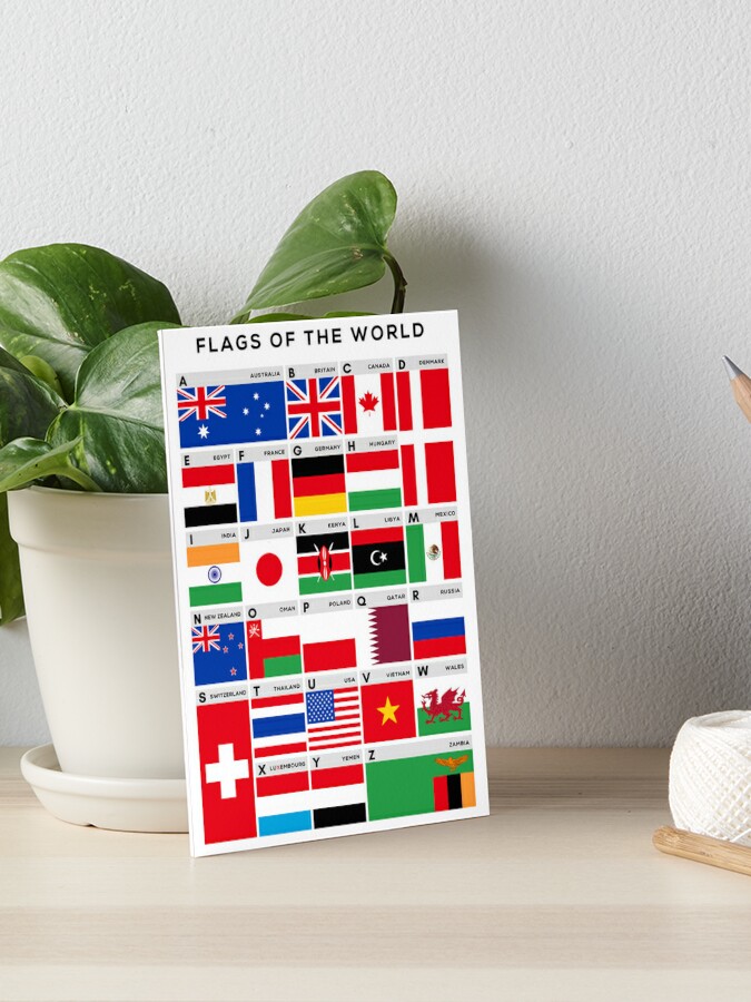 Lámina rígida for Sale con la obra «Gráfico de imágenes de banderas del  mundo - A-Z de banderas» de typelab