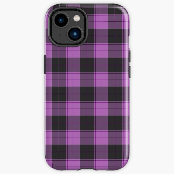 Basic tartan pattern in purple xs iPhone Tough Case