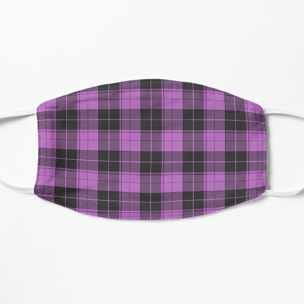 Basic tartan pattern in purple xs Flat Mask