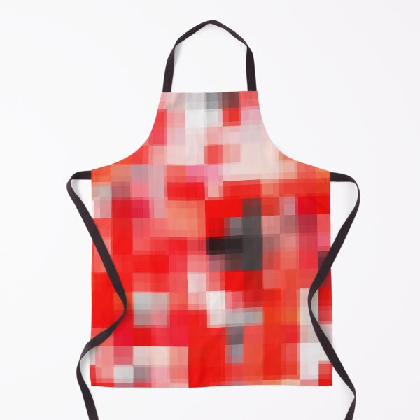 Item preview, geometric pixel square pattern abstract background in red designed and sold by Mrvell.