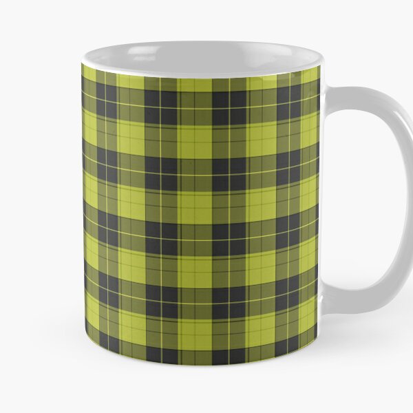 Einfaches Tartan-Muster in hellem Gelb xs Kaffeebecher