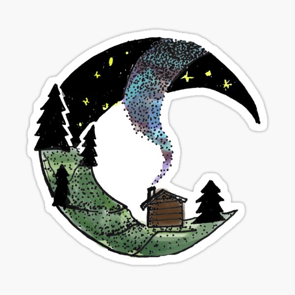 Cabin under the Stars Sticker