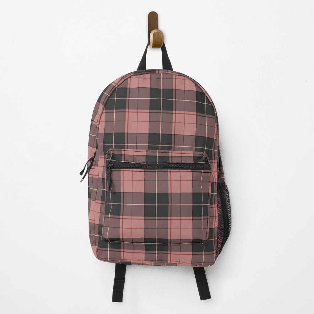 Einfaches Tartan-Muster in Hellrot xs Rucksack