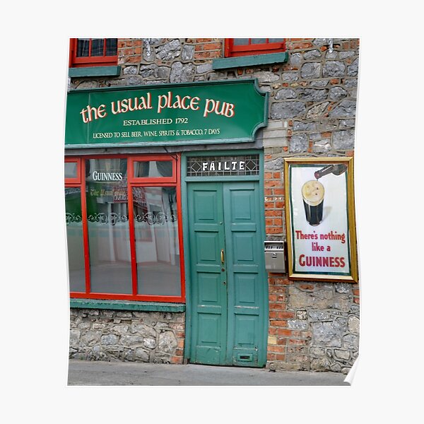 "Pubs of Ireland The Usual Place Pub" Poster for Sale by