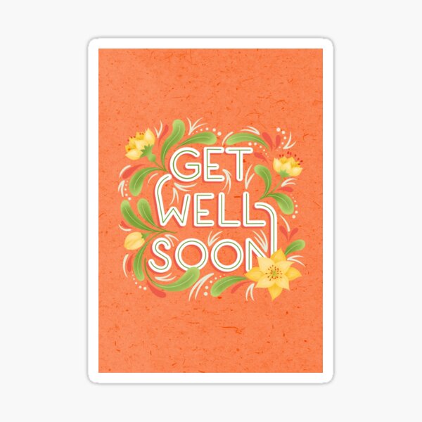 Item preview, Get Well Soon Orange designed and sold by Dotblossom.
