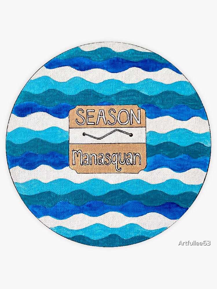 "Manasquan beach badge" Sticker for Sale by Artfullee63 Redbubble