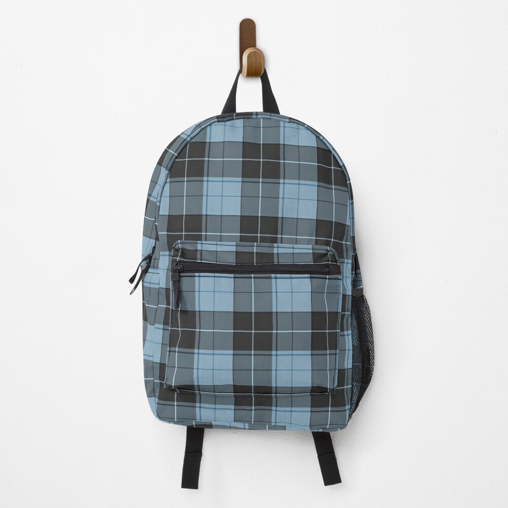 Einfaches Tartan-Muster in hellem Blau xs Rucksack