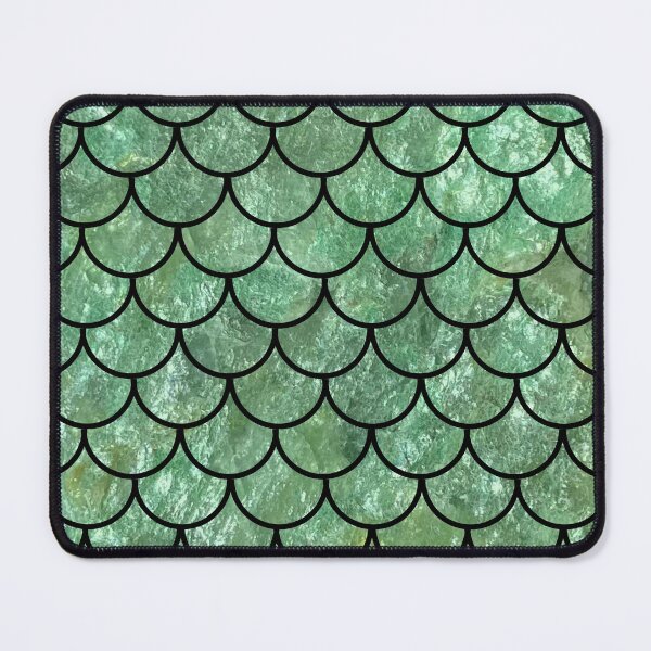 Item preview, Fuchsite Crystal Close Up Gem Stone Photo Design Turquoise Green Silver Mermaid Tail Black designed and sold by TacoRose.