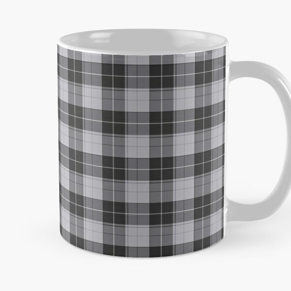 Einfaches Tartan-Muster in Grau xs Kaffeebecher