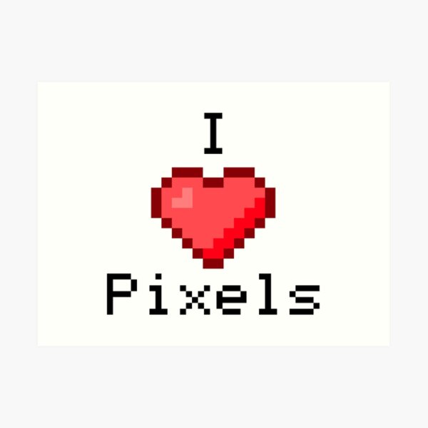 I Love Anime Pixel Art Art Print By Jcpixeline Redbubble