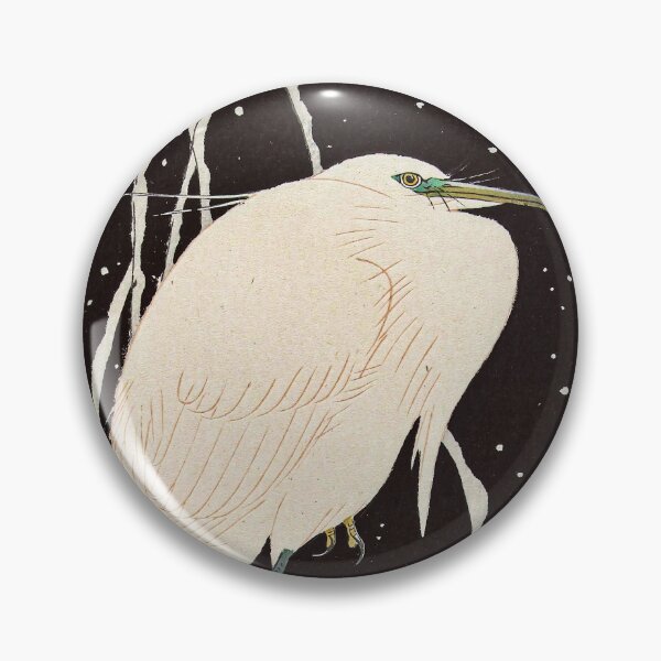 Item preview, Ohara Koson Heron in snow Vintage Japanese art. designed and sold by el-padre.