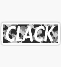 Clack - b&w Camo Sticker