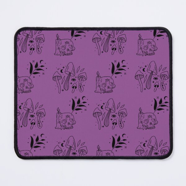 Item preview, Purple Skulls And Mushrooms Witchy Pattern designed and sold by Kipsusaurus.