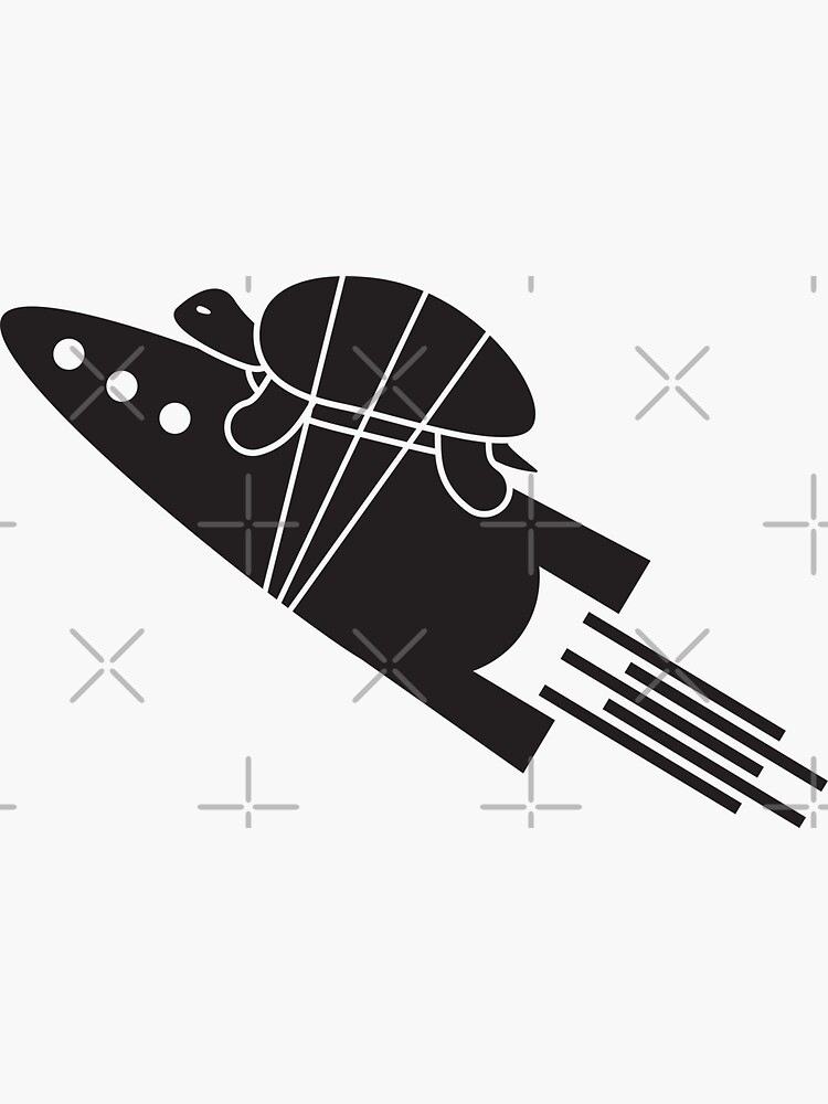 turtle riding rocket by kislev