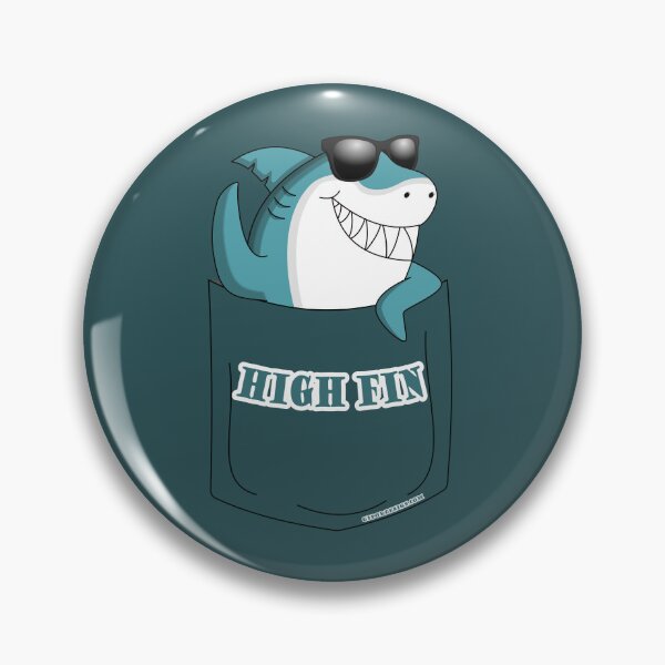Item preview, Shark High Five: HAI FIN! - Breast Pocket designed and sold by GiborDesign.