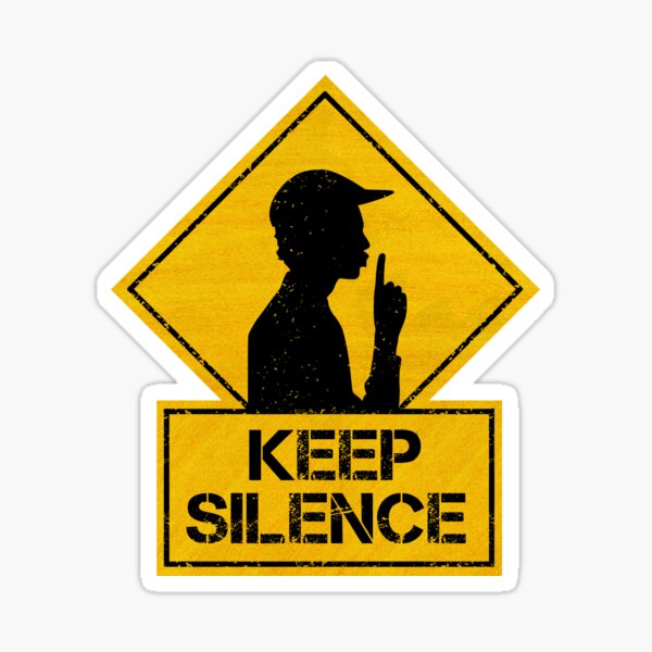 Keep Silence Sticker For Sale By Sundaymarket Redbubble